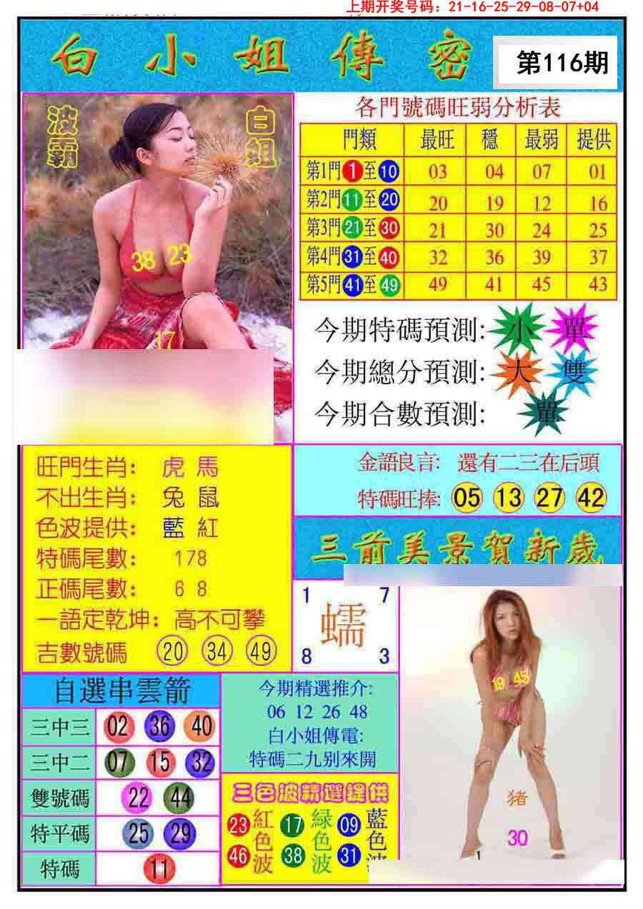 澳彩图库 2026 白小姐传密